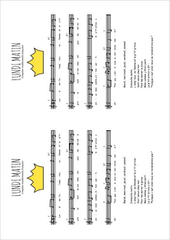 Lundi matin Partition gratuite